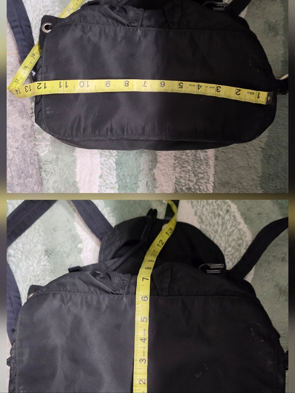 Prada Black Nylon Flap Backpack with Dual Front Buckle Pockets - Picture 15 of 16
